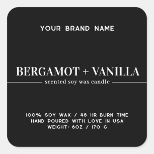 Modernes, einfaches Etikett für die Verpackung von Quadratischer Aufkleber