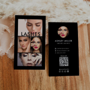 Modernes einfaches formales Foto Schwarz-weiß Visitenkarte