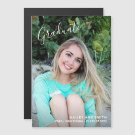 Modernes Einfaches Foto Eleganter Abschluss Magneteinladung