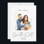 Modernes einfaches Foto Save the Date<br><div class="desc">Dieses moderne Foto passt Save the Date zu Ihrem schlichten,  sauberen Stil.</div>