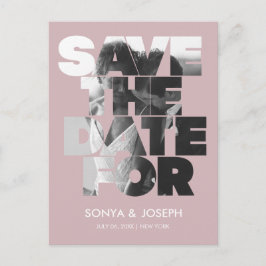Modernes, einfaches Foto Save the Date Einladung Postkarte