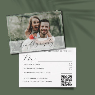 Modernes einfaches Foto Wedding RSVP