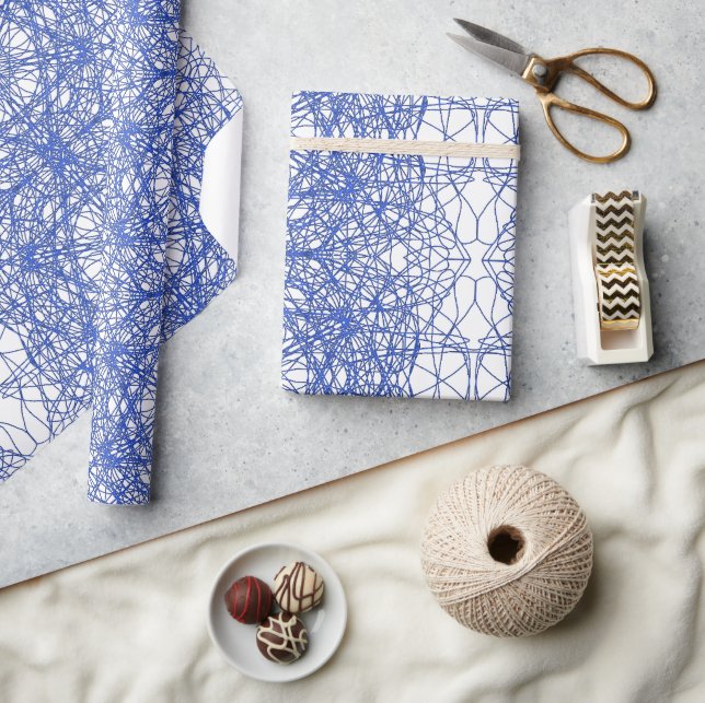 Modernes, einfaches geometrisches Fraktal Geschenkpapier (Kunsthandwerk)