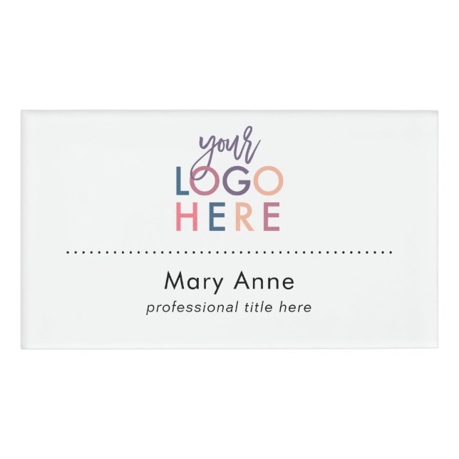 Modernes einfaches Geschäfts-Logo-beruflicher Namenschild (Vorderseite)