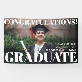 Modernes Einfaches Glückwunsch Abschluss Foto Banner