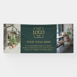 Modernes einfaches grünes benutzerdefiniertes Firm Banner