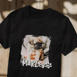 Modernes, einfaches Grunge Foto T-Shirt<br><div class="desc">Dieses einfache und klassische Design besteht aus Serifentypografie und fügt ein individuelles Foto Ihres Haustieres hinzu.</div>
