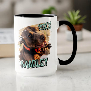 Modernes, einfaches Grunge Foto Tasse