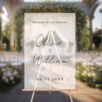 Modernes, einfaches Hochzeitswillkommen