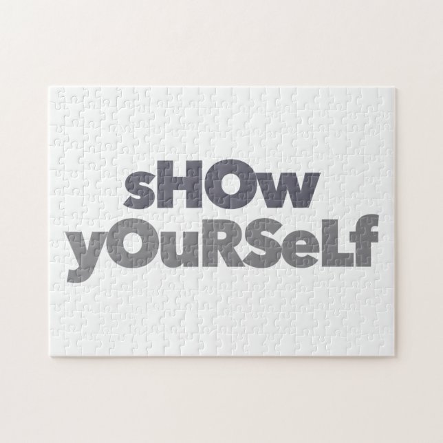 Modernes, einfaches, kühnes, urbanes Design Zeigen Puzzle (Horizontal)