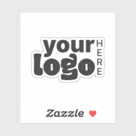 Modernes, einfaches Logo hier Aufkleber