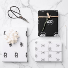 Modernes, einfaches Logo hier Geschenkpapier Set