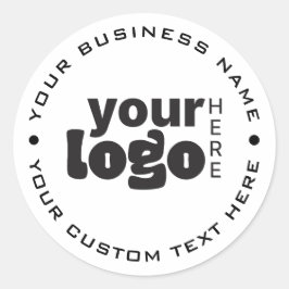 Modernes, einfaches Logo hier Runder Aufkleber