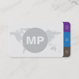 Modernes, einfaches Minimalistisches Clean Grau Be Visitenkarte