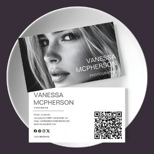 Modernes, einfaches Minimalistisches Foto Visitenkarte