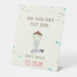 Modernes, einfaches Minimalistisches Ice Restauran Sockelschild