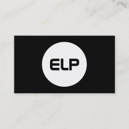 Modernes, einfaches Minimalistisches Schwarz Beruf Visitenkarte
