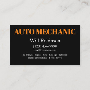 Modernes, einfaches mobiles Auto Visitenkarte