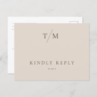 Modernes einfaches Monogram Sand Mix Match Wedding