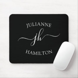 Modernes einfaches Monogramm Mousepad