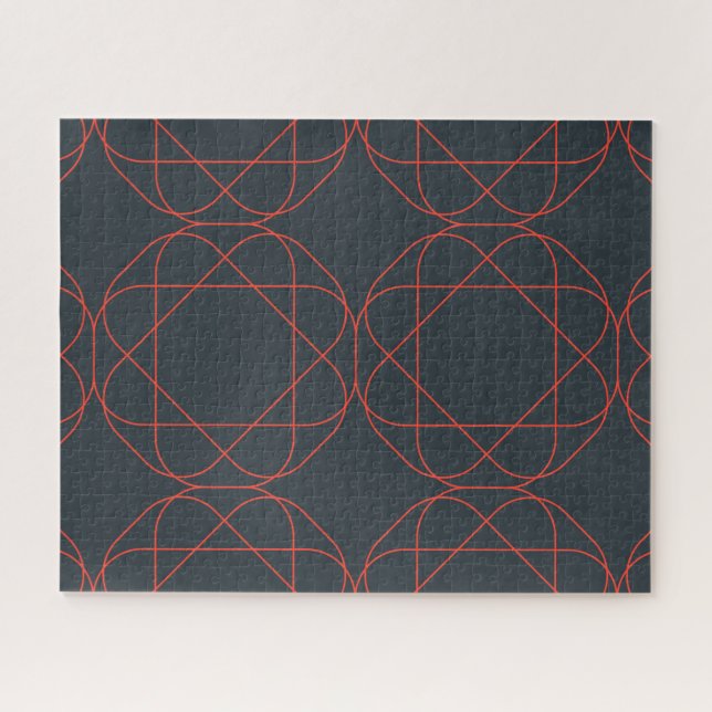 Modernes, einfaches, niedliches, spielerisches geo puzzle (Horizontal)