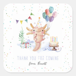 Modernes, einfaches Party-Tier Vielen Dank klassis Quadratischer Aufkleber