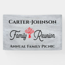 Modernes, einfaches Rustikales Family Wiedersehen Banner