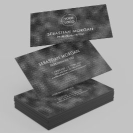 Modernes, einfaches Schwarz Minimalistisch texturi Visitenkarte