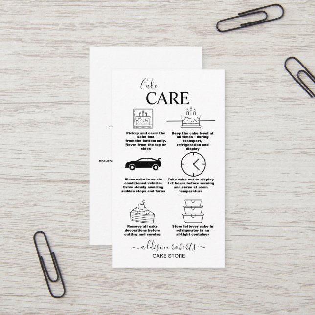 Modernes einfaches Schwarz-Weiß-Geschäft Visitenkarte (Vorderseite/Rückseite Beispiel)