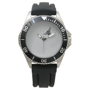 Modernes einfaches Schwarz-weißes Armbanduhr