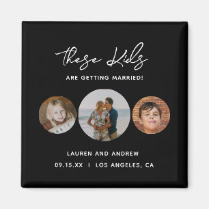 Modernes, einfaches Skript-Foto für Hochzeiten spe Magnet