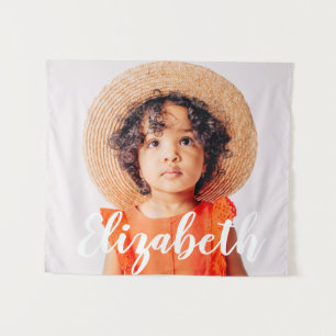 Modernes, einfaches Skript, mit dem Sie Ihren Name Wandteppich