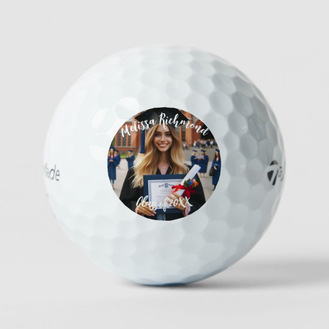 Modernes, einfaches Spanisches Foto | Benutzerdefi Golfball (Vorderseite)