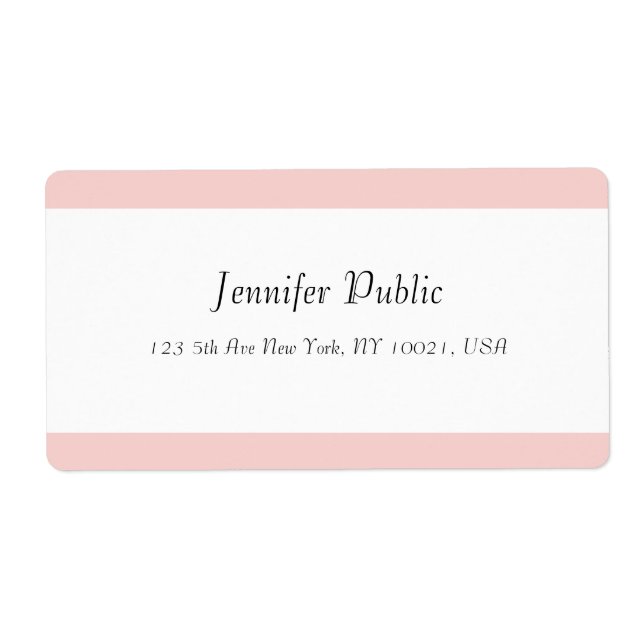 Modernes, einfaches Template Rosa Weiß elegant. (Vorne)