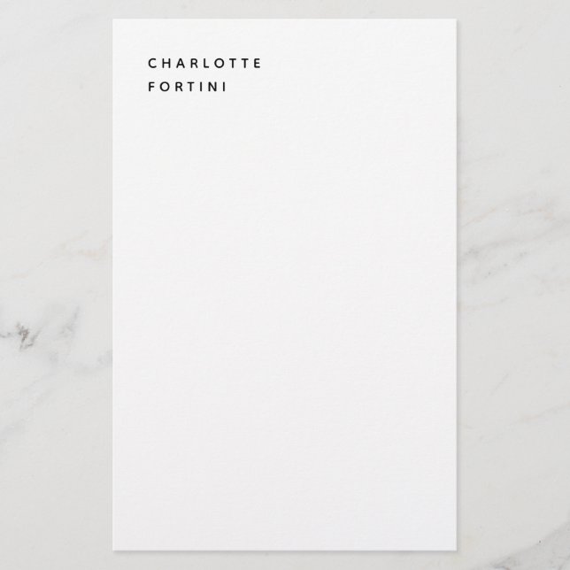 Modernes, einfaches trendy Minimalistisch Briefpapier (Vorderseite)