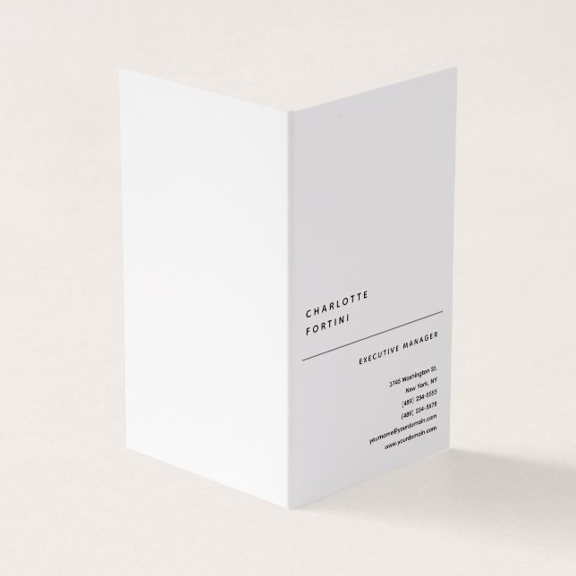 Modernes, einfaches trendy Minimalistisch Visitenkarten (Vorderseite)