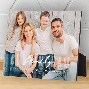 Modernes, einfaches und elegantes Foto mit Familie Fotoplatte