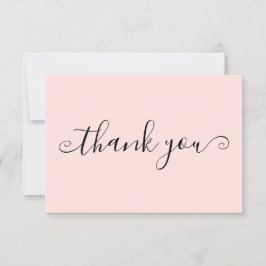 Modernes, einfaches und rosafarbenes Geschäft Dankeskarte