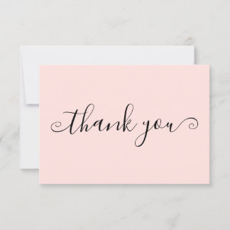 Modernes, einfaches und rosafarbenes Geschäft Dankeskarte