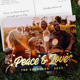 Modernes, einfaches und spielerisches Grußstars Fo Folien Feiertagspostkarte