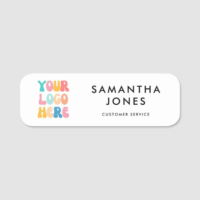 Modernes, einfaches Unternehmen Ihr Logo hier Mita Namensschild (Vorderseite)