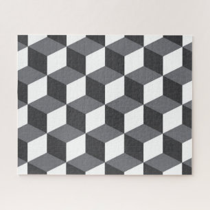 Modernes, einfaches, urbanes architektonisches Kub Puzzle