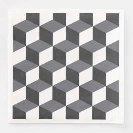 Modernes, einfaches, urbanes architektonisches Kub Serviette