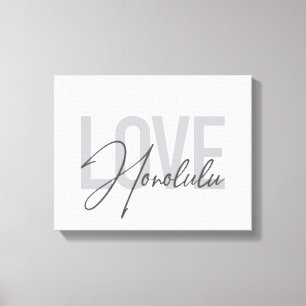 Modernes, einfaches, urbanes cooles Design Liebe H Leinwanddruck