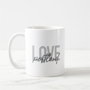 Modernes, einfaches, urbanes, cooles Design Liebe Kaffeetasse