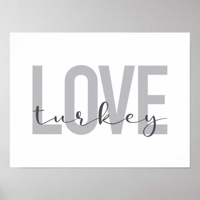 Modernes, einfaches, urbanes, cooles Design Liebe  Poster (Vorne)
