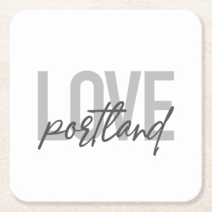 Modernes, einfaches, urbanes, cooles Design Liebe Rechteckiger Pappuntersetzer