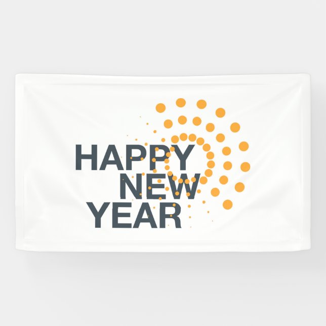 Modernes, einfaches, urbanes Design "Happy New Yea Banner (Horizontal)