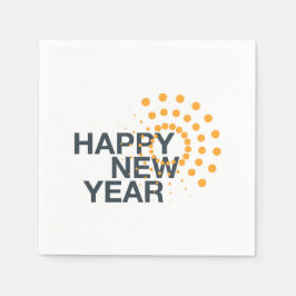 Modernes, einfaches, urbanes Design "Happy New Yea Serviette