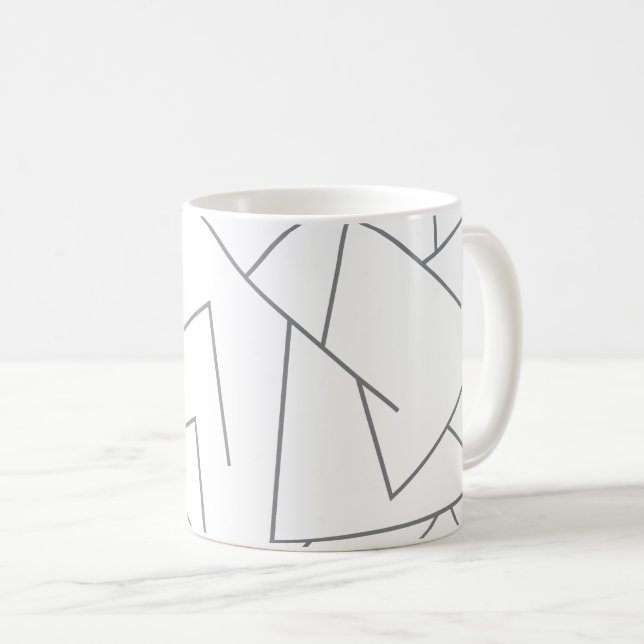 Modernes, einfaches urbanes, dynamisches Grafiklin Kaffeetasse (VorderseiteRechts)
